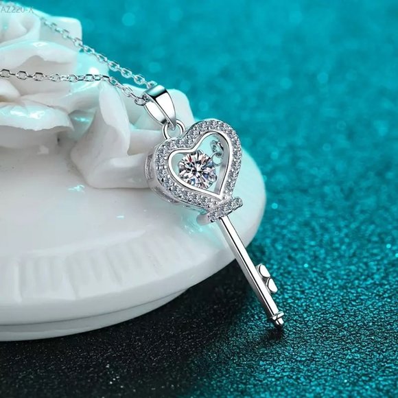 Certified 1/2ct. t.w. Diamond Dancing Key Necklace - Picture 2 of 15